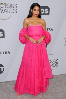 Los Angeles - 27 Ocak: Laura Harrier, 25 yıllık Screen Actors Guild tapınak Auditorium'da 27 Ocak 2019 Los Angeles, Ca Ödülleri