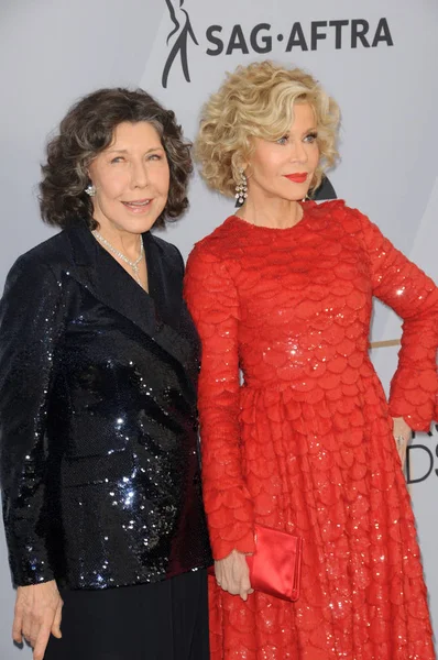 Los Angeles Ocak Lily Tomlin Jane Fonda Yıllık Screen Actors — Stok fotoğraf