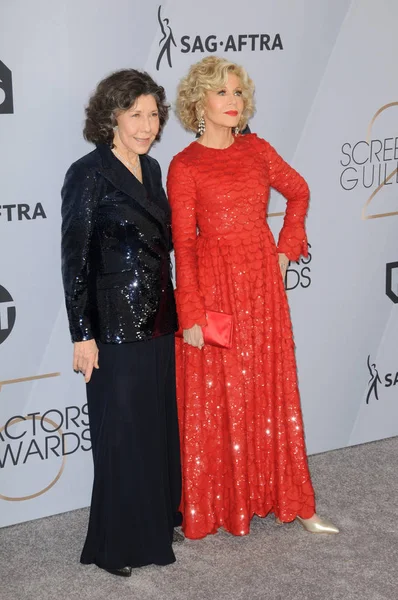 Los Angeles Jan Lily Tomlin Jane Fonda 25Th Annual Screen — Fotografia de Stock