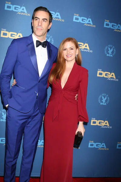 Los Ángeles Feb Sacha Baron Cohen Isla Fisher Los Premios — Foto de Stock