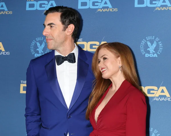 Los Angeles Feb Sacha Baron Cohen Isla Fisher 2019 Directors — Stock Photo, Image