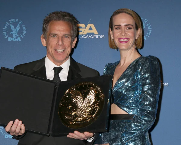 Los Angeles Feb Ben Stiller Sarah Paulson 2019 Directors Guild — Stock Photo, Image
