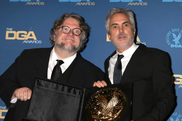 Los Ángeles Feb Guillermo Del Toro Alfonso Cuaron Los Premios — Foto de Stock