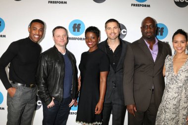 Los Angeles - 5 Şubat: Makin, Alexi Hawley, Afton Williamson, Eric Winter Titus, Richard T Jones, Alyssa Diaz Disney Abc televizyon kış basın tur fotoğraf çağrısında Langham Huntington Hotel'in 5 Şubat 2019 tarihinde Pasadena, Ca