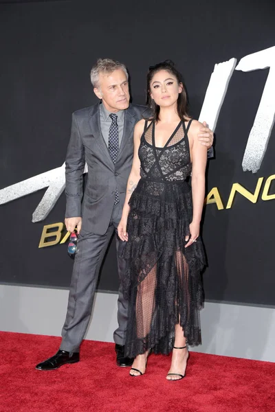 Los Angeles Feb Christoph Waltz Rosa Salazar Alita Battle Angel — Fotografia de Stock