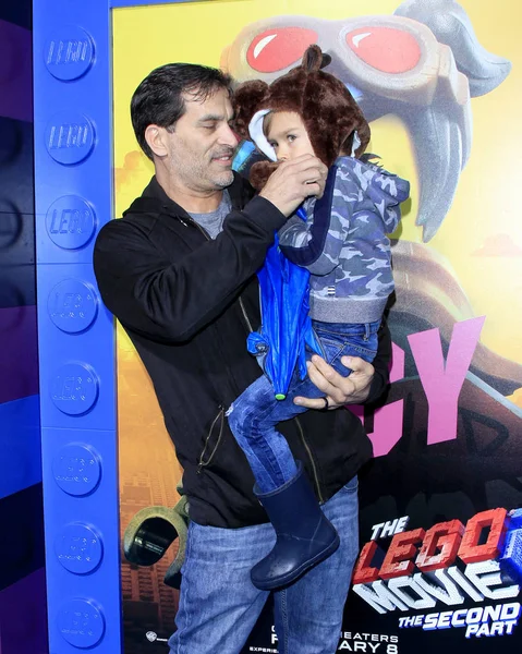 Los Ángeles Feb Johnathon Schaech Camden Quinn Schaech Lego Movie — Foto de Stock