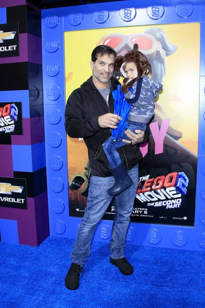 Los Angeles Feb Johnathon Schaech Camden Quinn Schaech Lego Movie — Stock Photo, Image