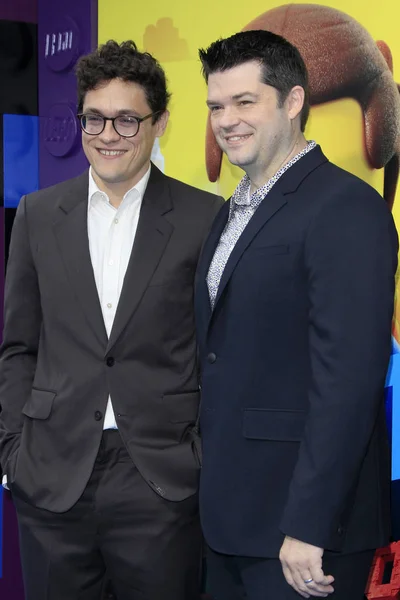 Los Angeles Feb Phil Lord Christopher Miller Lego Movie Second — Foto Stock