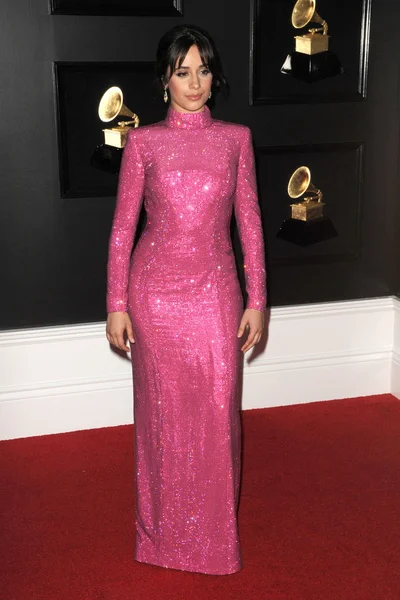 Los Ángeles Feb Camila Cabello Los 61St Grammy Awards Staples —  Fotos de Stock