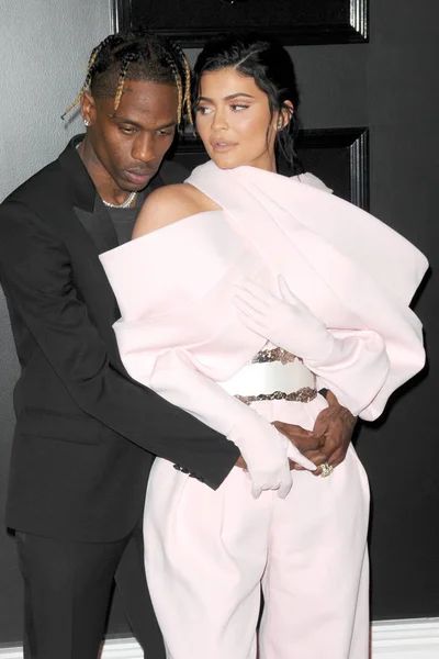 Los Angeles Lut Travis Scott Kylie Jenner Nagród Grammy Staples — Zdjęcie stockowe