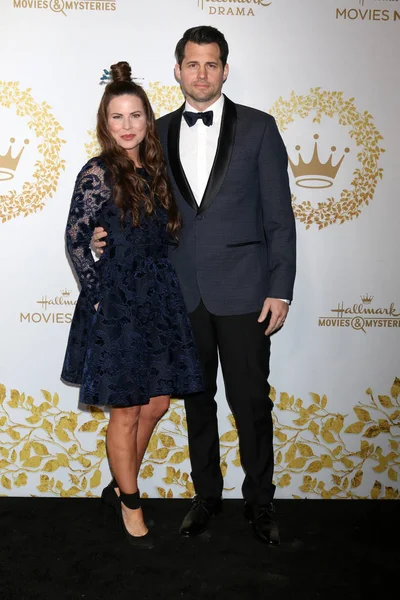 Los Angeles Feb Julianne Morris Kristoffer Polaha Het Hallmark Winter — Stockfoto