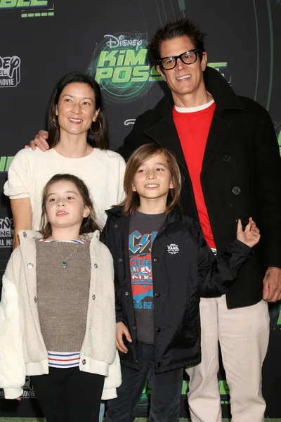 Los Angeles Feb Johnny Knoxville Family Kim Possible Premiere Screening — Stock Photo, Image