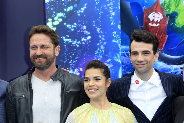 Los Angeles Feb Gerard Butler America Ferrera Jay Baruchel How — Stockfoto