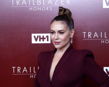 Los Angeles - 20 Şubat: Alyssa Milano adlı Vh1 Trailblazer onur Theatre'da Wilshire Ebell 20 Şubat 2019 tarihinde Los Angeles, Ca