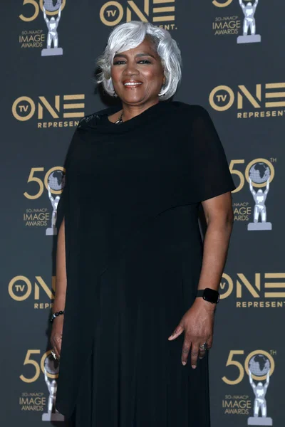 Los Angeles Mar Donna Brazile 50Th Naacp Image Awards Press — Stock Photo, Image