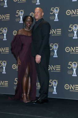 Los Angeles - Mar 30: Lupita Nyong'o, Vin Diesel, 50 Naacp Image Ödülleri - basın odası Los Angeles, Ca üzerinde 30 Mart 2019 Dolby Theater