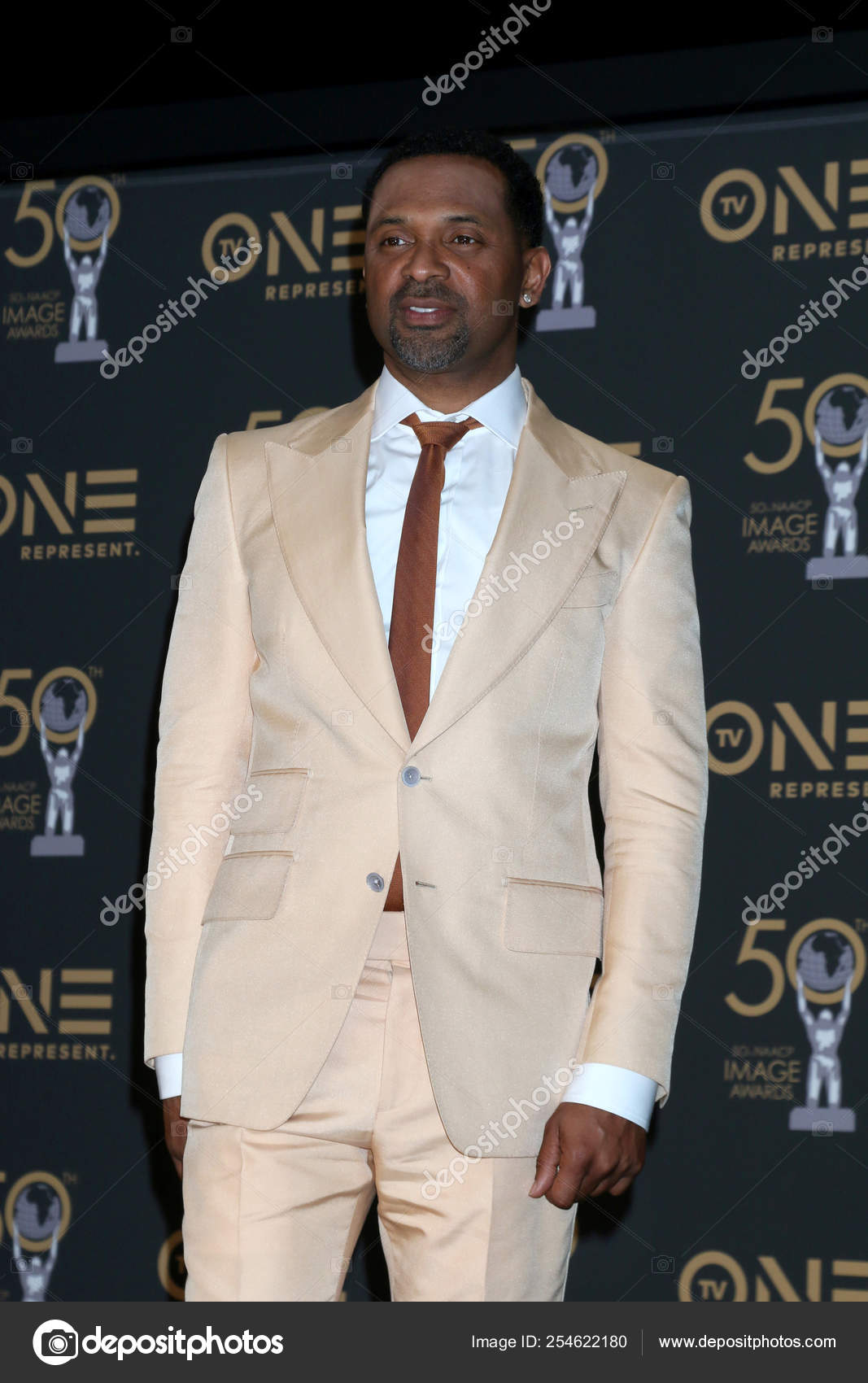 Los Angeles Mar Mike Epps 50Th Naacp Image Awards Press Stock