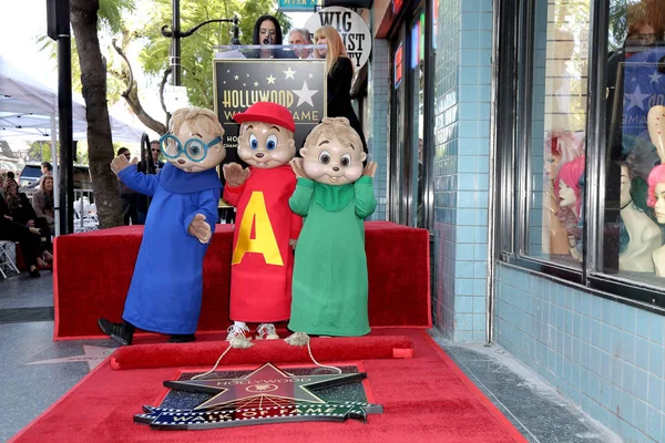 Alvin e la Cerimonia della Stella di Chipmunks — Foto Stock