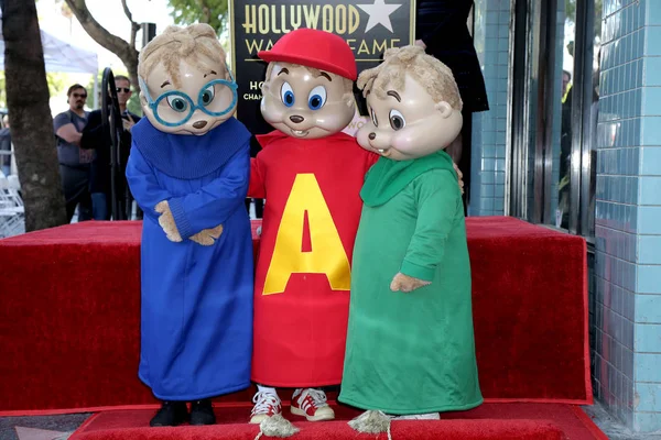 Alvin e la Cerimonia della Stella di Chipmunks — Foto Stock