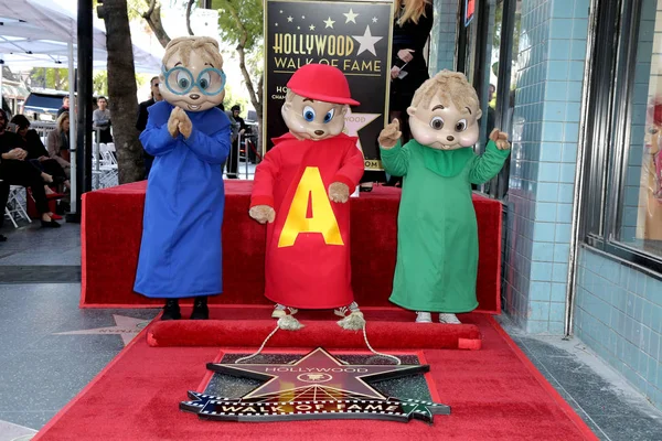 Alvin e la Cerimonia della Stella di Chipmunks — Foto Stock