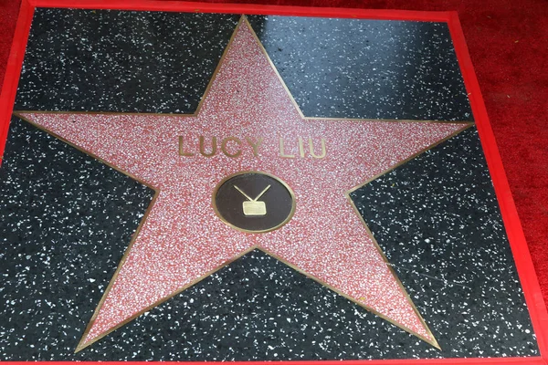 Lucy liu cerimônia estrela — Fotografia de Stock