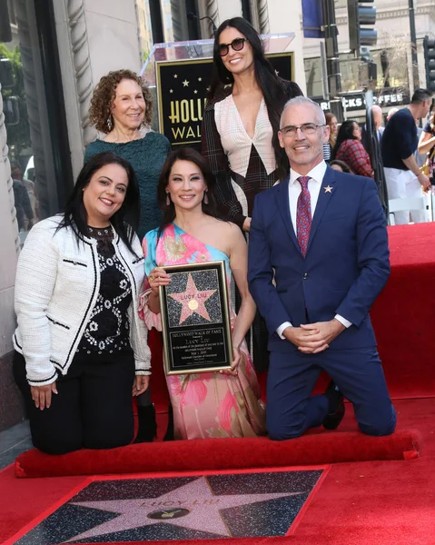 Lucy Liu Ceremonia de la estrella — Foto de Stock