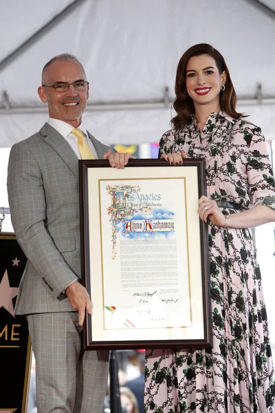 Ceremonia de Anne Hathaway Star — Foto de Stock