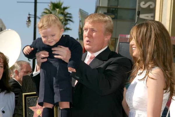 Los Angeles Jan Barron Trump Donald Trump Melania Trump Ceremonii — Zdjęcie stockowe