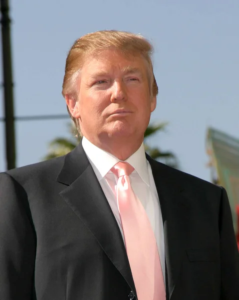 Los Ángeles Enero Donald Trump Ceremonia Donald Trump Star Paseo —  Fotos de Stock