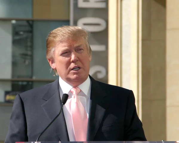 Los Ángeles Enero Donald Trump Ceremonia Donald Trump Star Paseo —  Fotos de Stock