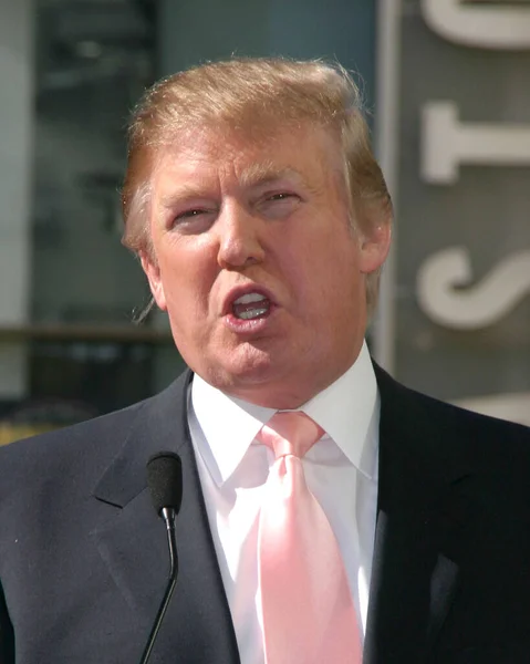 Los Ángeles Enero Donald Trump Ceremonia Donald Trump Star Paseo — Foto de Stock