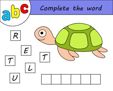 Çocuklar oyunu, İngilizce alfabe öğrenme kelime tamamlamak