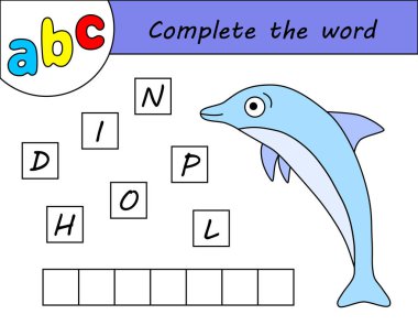 Çocuklar oyunu, İngilizce alfabe öğrenme kelime tamamlamak