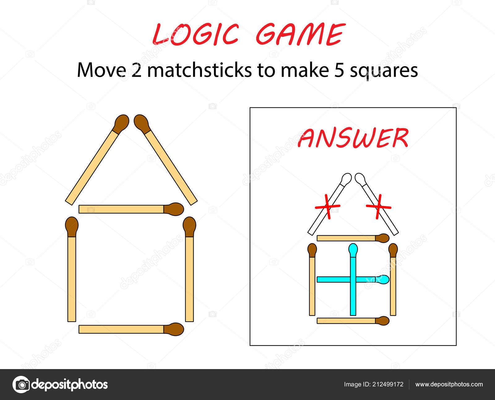 Um jogo de tabuleiro que diz jogos de lógica para crianças no topo.