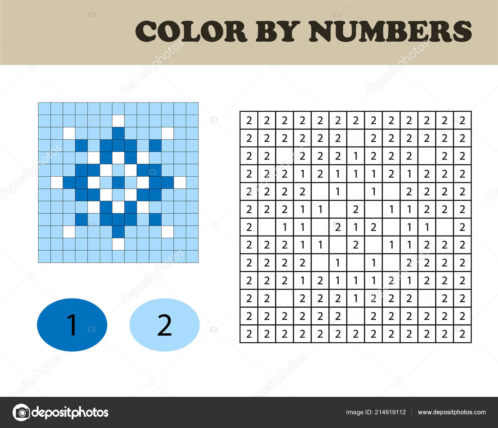 Jogo de cores por números para crianças página para colorir com