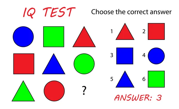 Test Für Kinder Wählen Sie Die Richtige Antwort Logische Aufgabe — Stockvektor