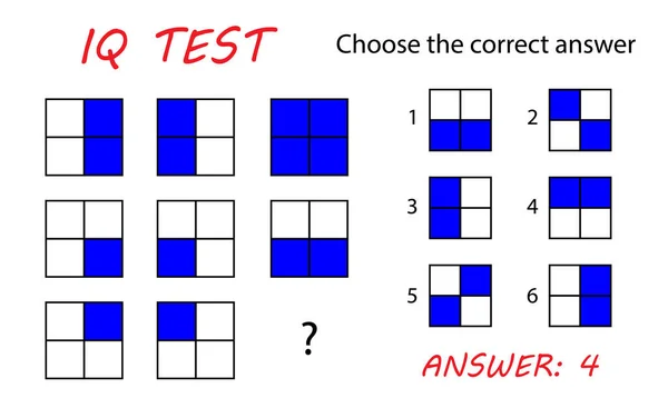 Тест Дітей Виберіть Правильну Відповідь Логічне Завдання Навчальна Гра Векторні — стоковий вектор