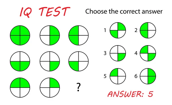 Тест Дітей Виберіть Правильну Відповідь Логічне Завдання Навчальна Гра Векторні — стоковий вектор