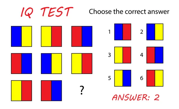 Тест Дітей Виберіть Правильну Відповідь Логічне Завдання Навчальна Гра Векторні — стоковий вектор