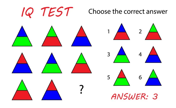 Τεστ Για Παιδιά Επιλέξτε Σωστή Απάντηση Λογική Εργασία Εκπαιδευτικό Παιχνίδι — Διανυσματικό Αρχείο