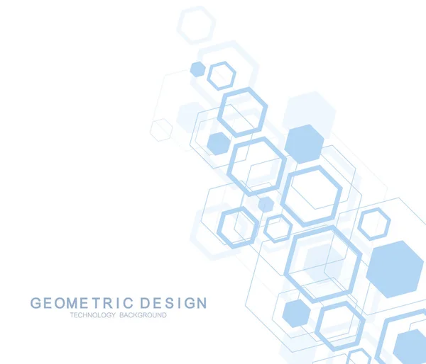 Tudományos molekula háttér az orvostudomány, a tudomány, a technológia, a kémia. Háttérkép vagy banner a DNS-molekulák. Vektor geometriai dinamikus ábra. — Stock Vector