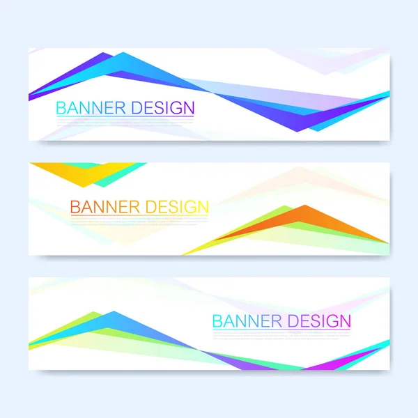 Modern abstract vector web banner template. Colorful Web Design Elements. Abstract geometric background web banner template. Header Design. — Stock Vector