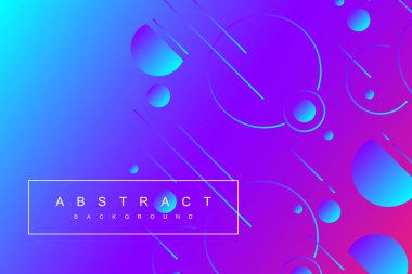 Renkli en az geometrik arka plan. Degrade şekilleri kompozisyon. Fütüristik tasarım poster. Vektör çizim.