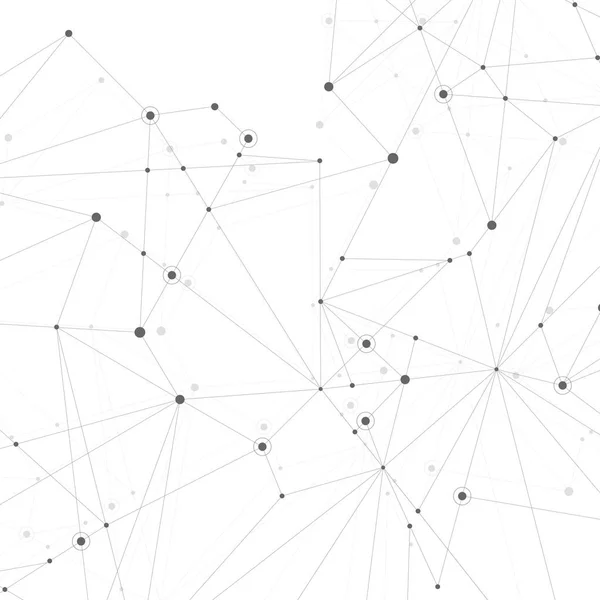 Abstrakta plexus bakgrund med anslutna linjer och punkter. Plexus geometriska effekt. Stordata komplex med föreningar. Linjerna plexus, minimal array. Digital datavisualisering. Vektorillustration. — Stock vektor