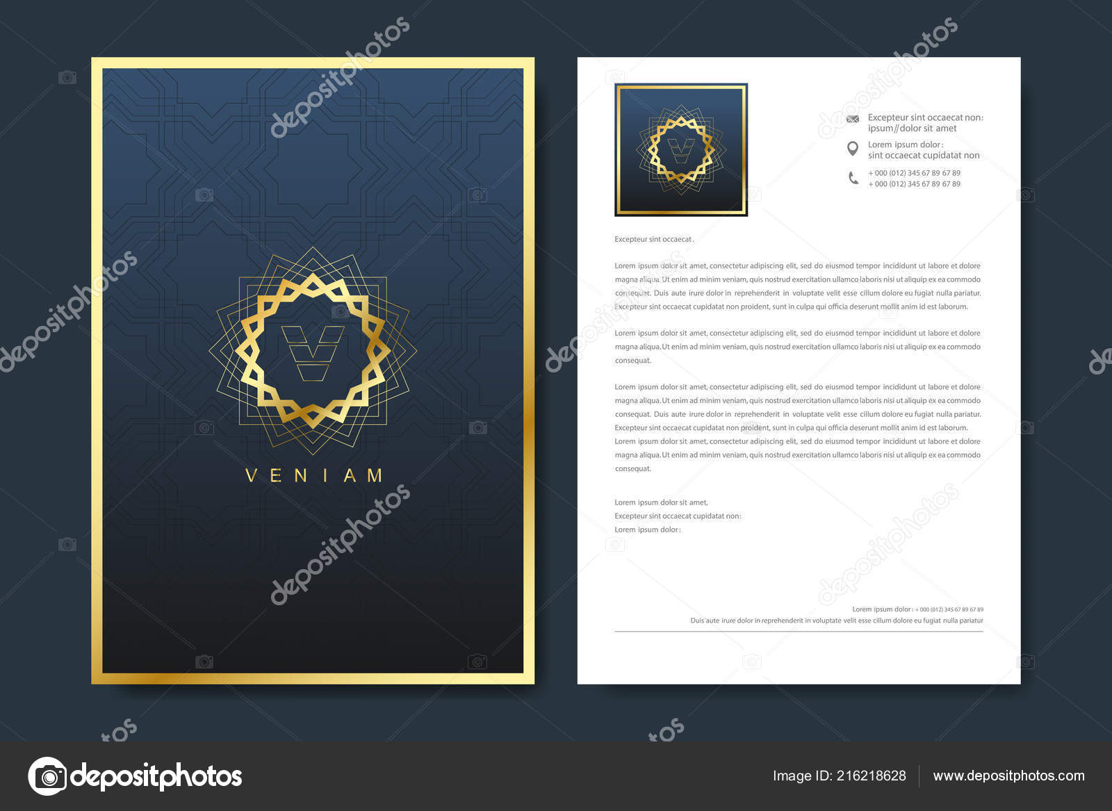 Elegant letterhead template design in minimalist style with Logo Pertaining To Letterhead With Logo Template