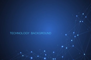 Soyut pleksus bağlı çizgiler ve noktalar arka plan. Dalga akışı. Pleksus geometrik bileşikler ile büyük veri etkisi. Satırları pleksus, en az dizi. Dijital veri görselleştirme. Vektör çizim