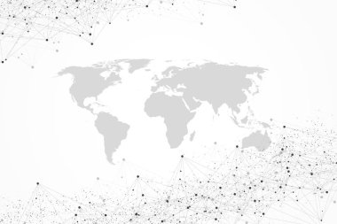 Internet bağlantı arka plan, Soyut anlamda bilim ve teknoloji grafik tasarım. Genel ağ bağlantısı