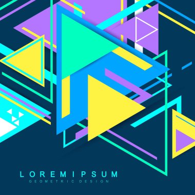 Modern hipster üçgen arka plan, üçgenler desen. Soyut teknoloji tasarım şablonu tasarım için en az tarzında. Vektör çizim