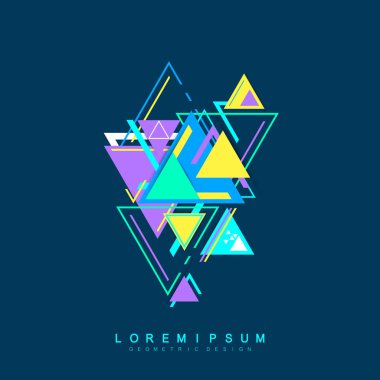 Modern hipster üçgen arka plan, üçgenler desen. Soyut teknoloji tasarım şablonu tasarım için en az tarzında. Vektör çizim