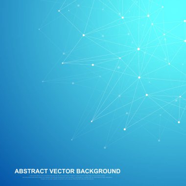 Ağ teknolojisi soyut kavram bağlayın. Küresel ağ bağlantı noktaları ve çizgileri ile